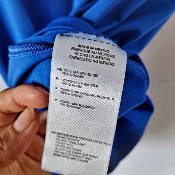 Adidas Blue V-Neck shirt - Picture 5 of 6